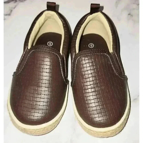 Koala Kids Toddler Boys Size 5 Brown Slip On Shoes - Picture 1 of 3